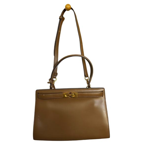 Tory Burch Lee Radziwill Bag Small Brown with Gold Hardware - Picture 3 of 16